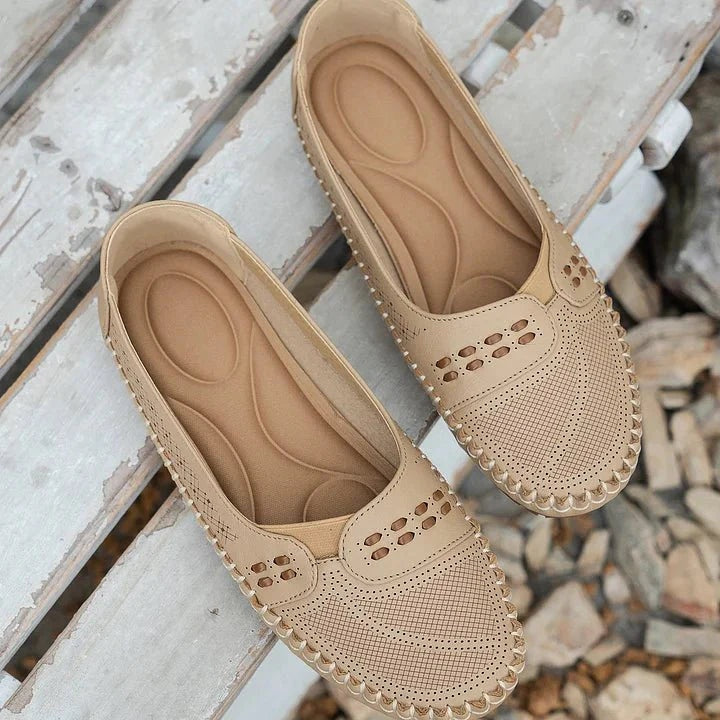 Josefine | Derby Sko Dame Perforeret Slip-On Flade