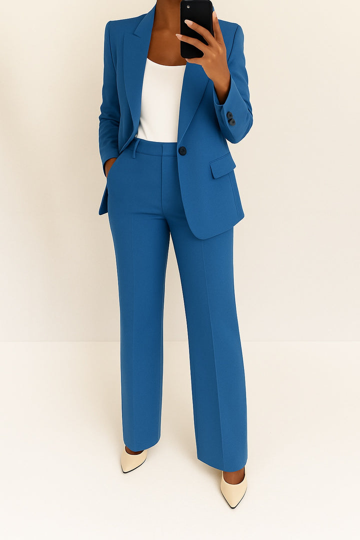 Karla | Habit Bukser og Blazer Sæt Dame Højtaljede
