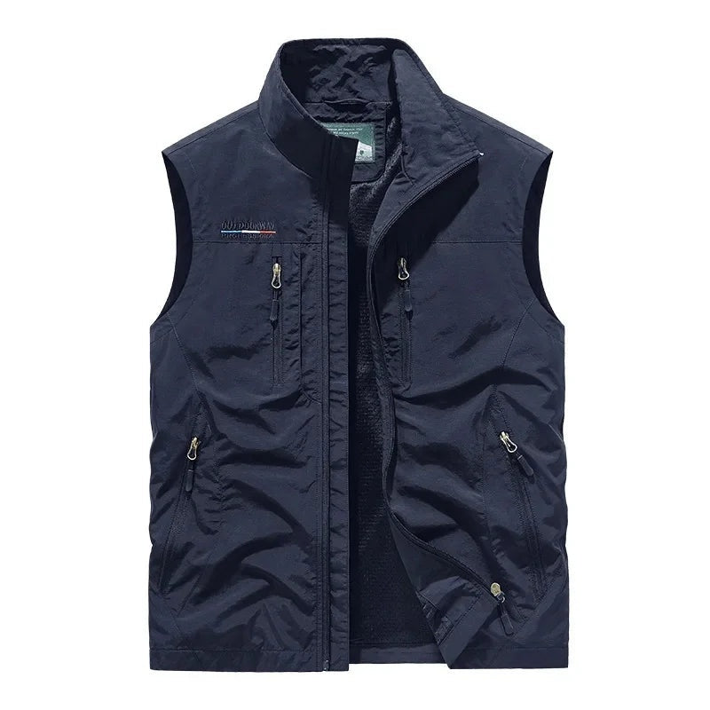 Kasper | Vest Herre Multi-Lomme Lynlås Outdoor
