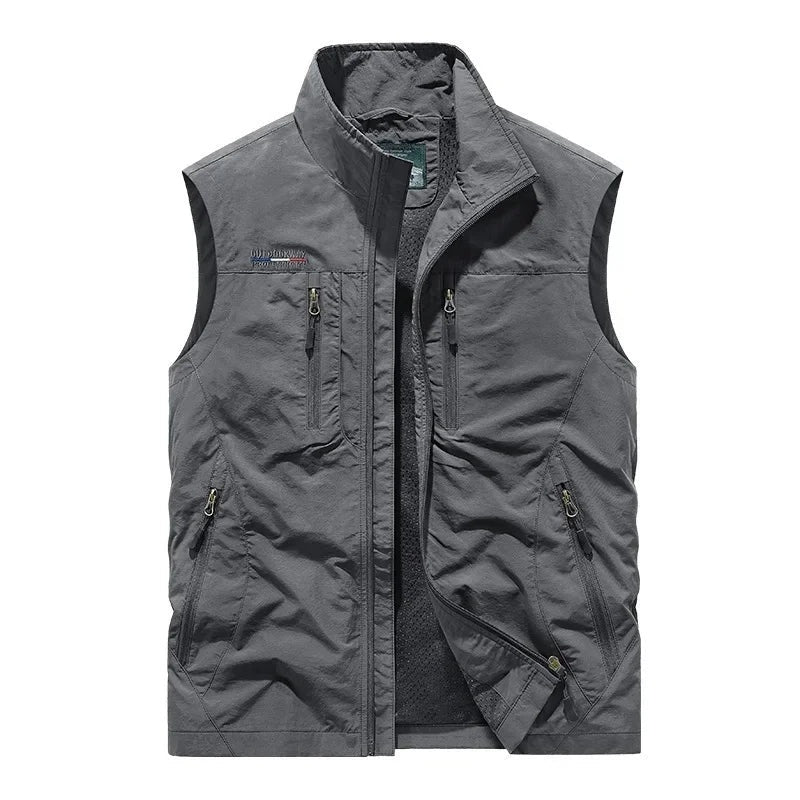 Kasper | Vest Herre Multi-Lomme Lynlås Outdoor