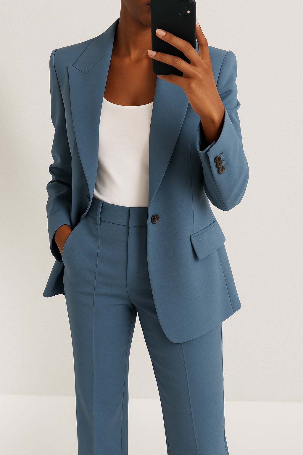 Katrine | Sæt Dame Blazer og Bukser Høj Talje
