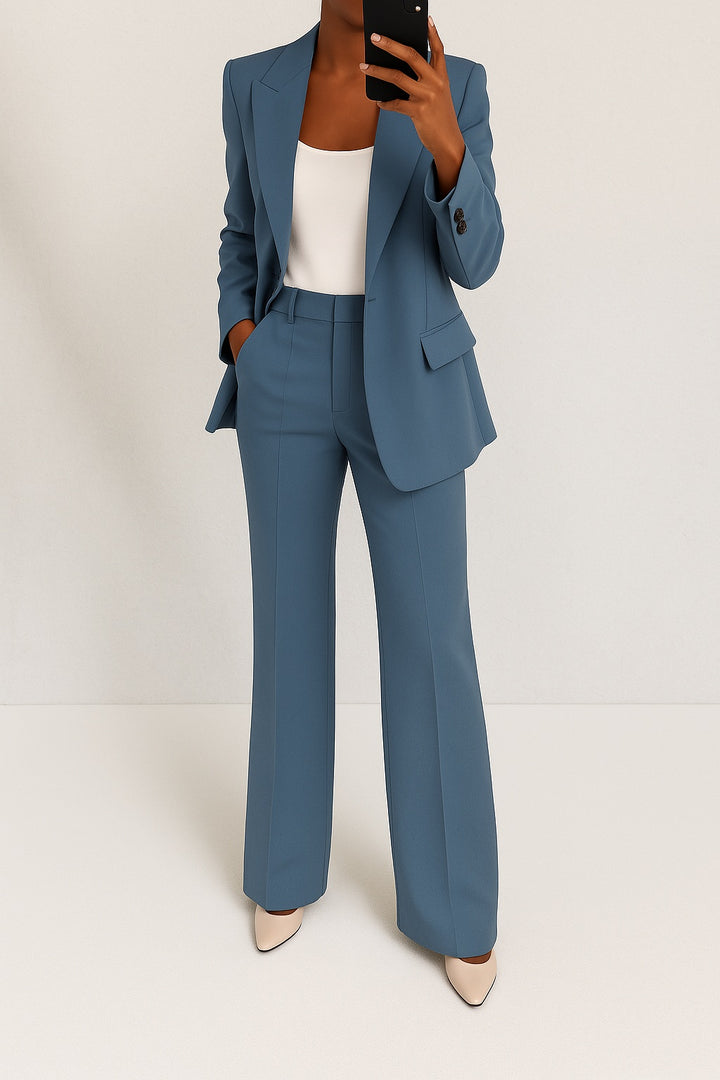 Katrine | Sæt Dame Blazer og Bukser Høj Talje