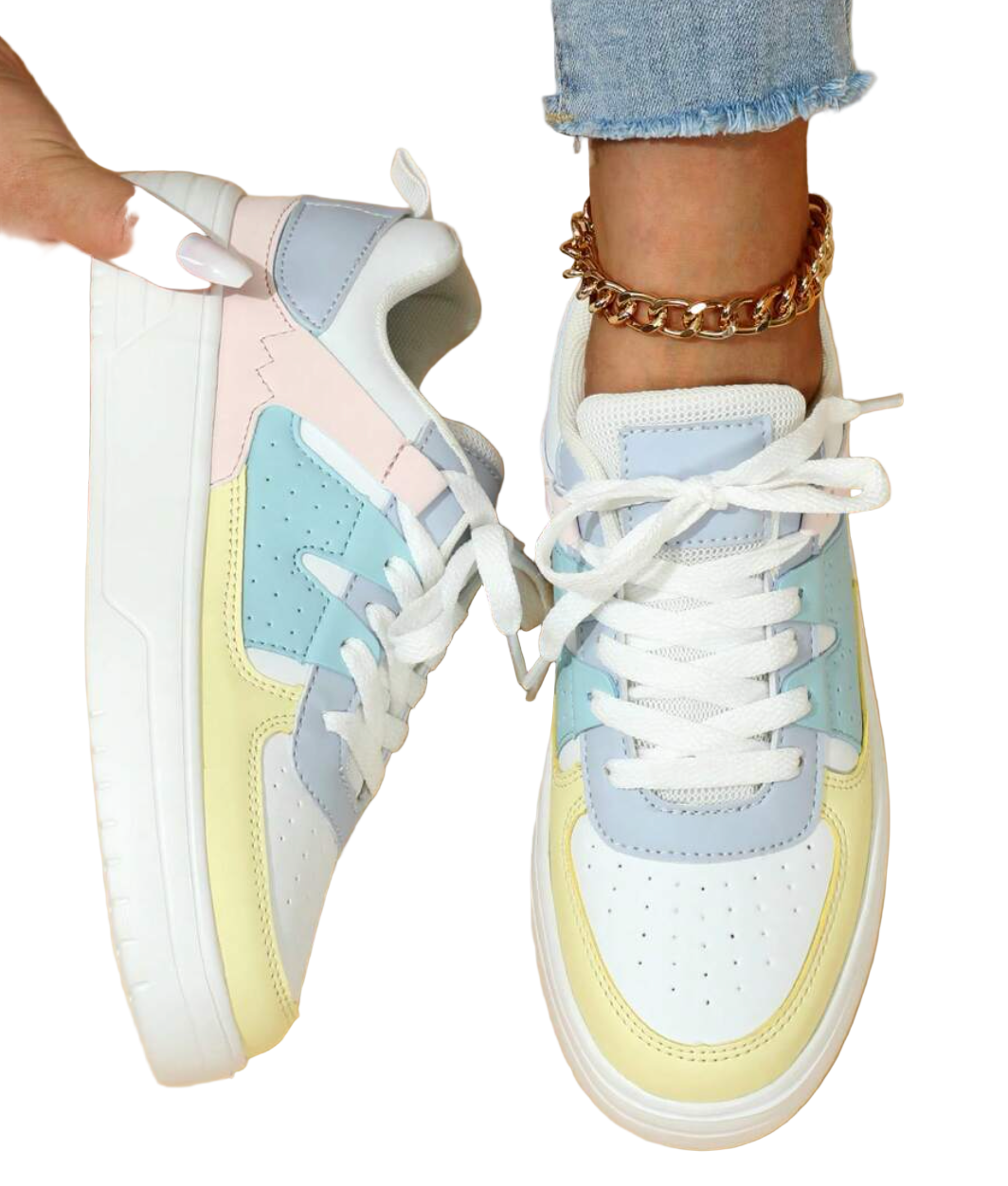 Laura | Sneakers Dame Plateau Snørebånd