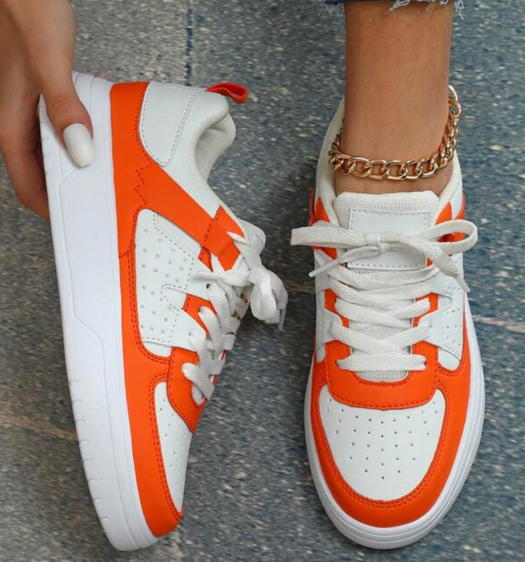Laura | Sneakers Dame Plateau Snørebånd