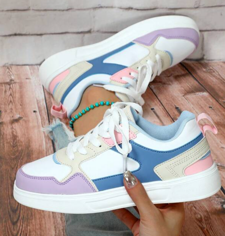 Laura | Sneakers Dame Plateau Snørebånd