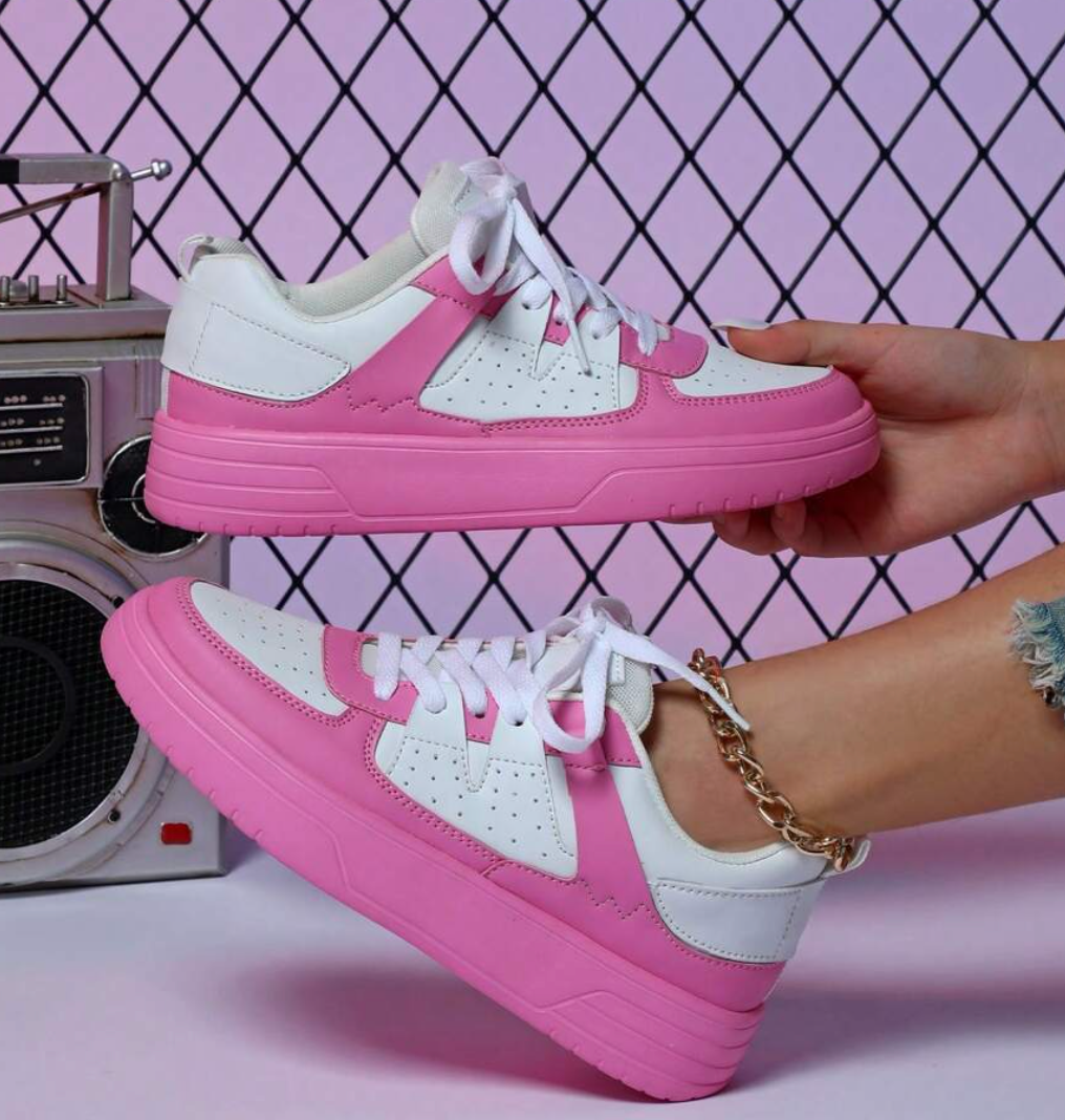 Laura | Sneakers Dame Plateau Snørebånd