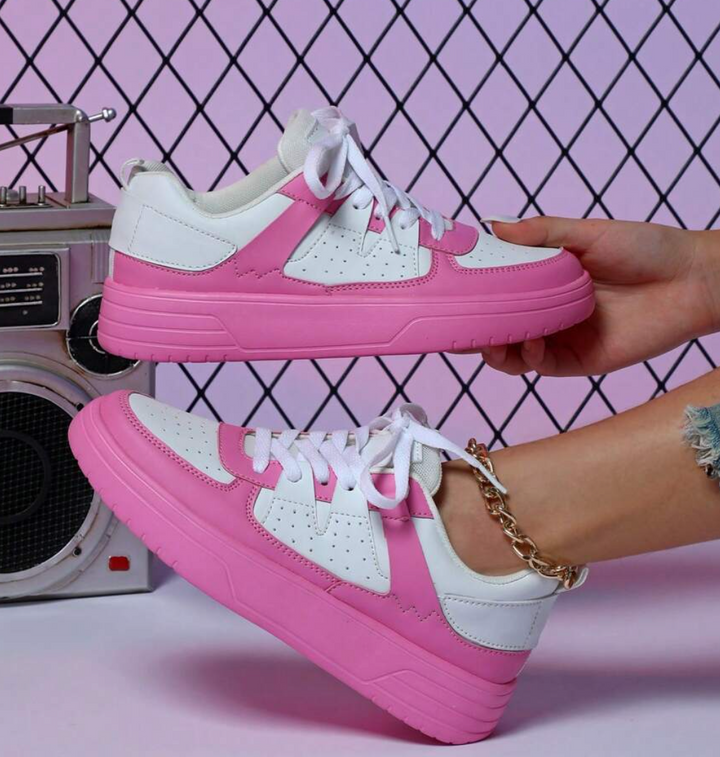 Laura | Sneakers Dame Plateau Snørebånd
