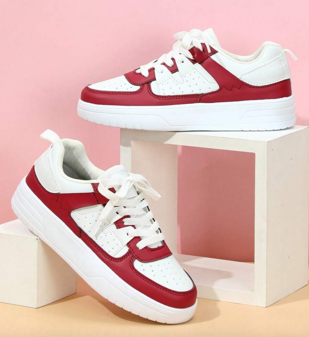 Laura | Sneakers Dame Plateau Snørebånd