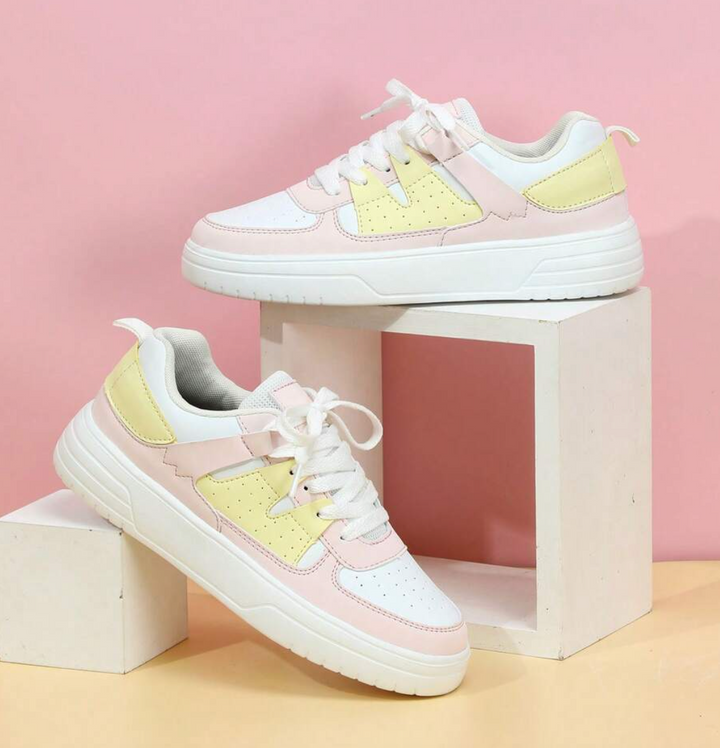Laura | Sneakers Dame Plateau Snørebånd