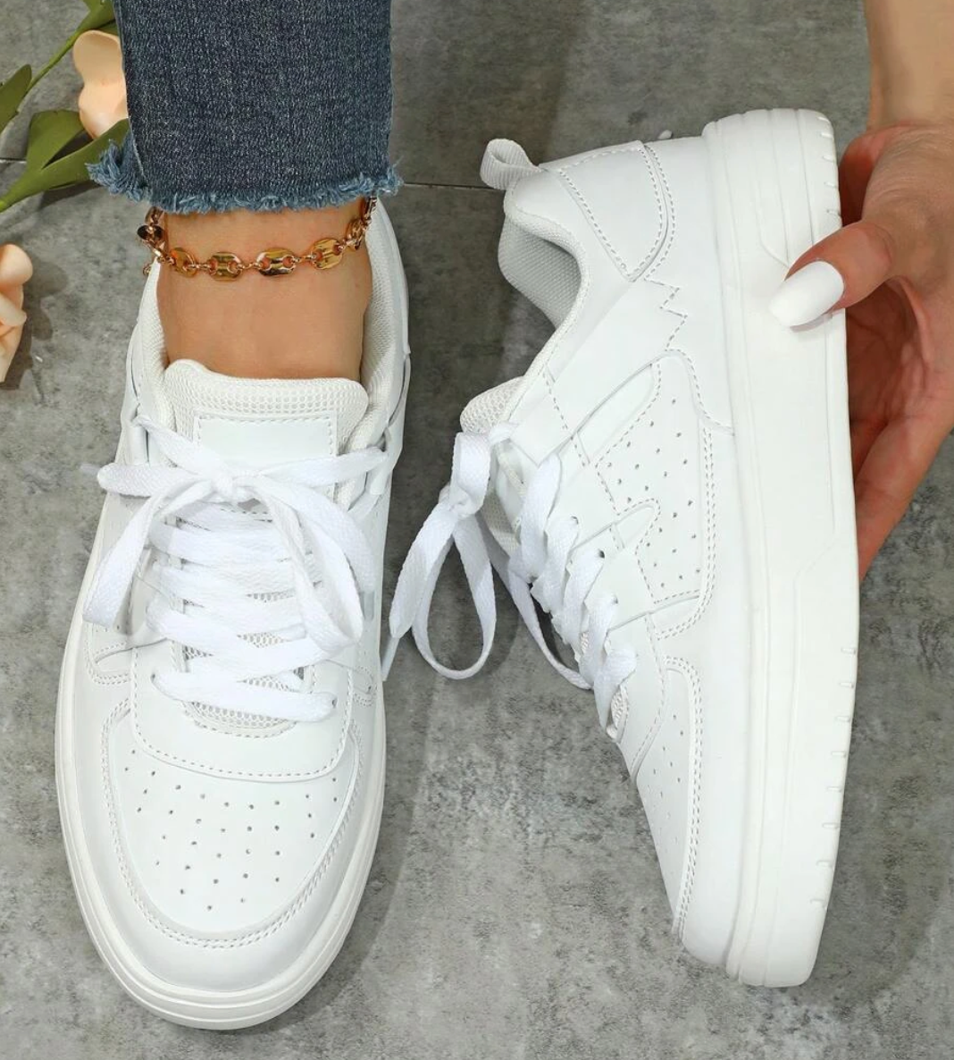 Laura | Sneakers Dame Plateau Snørebånd