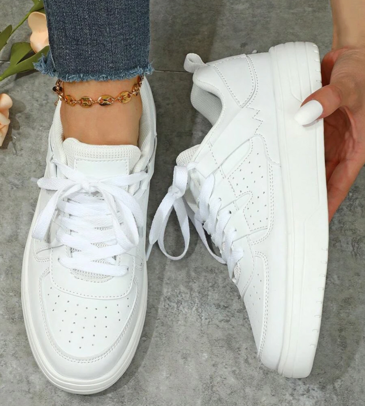 Laura | Sneakers Dame Plateau Snørebånd