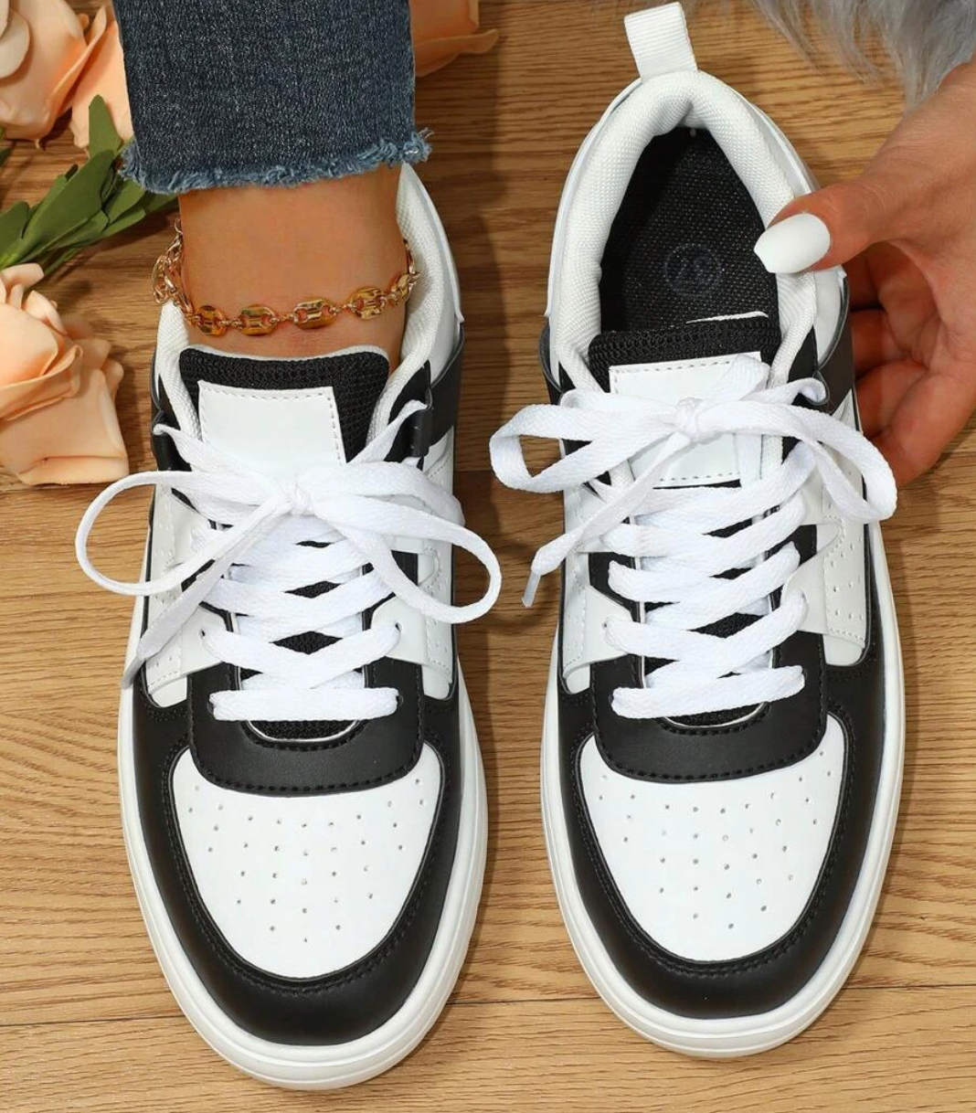 Laura | Sneakers Dame Plateau Snørebånd