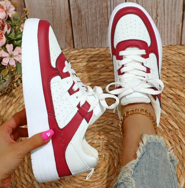 Laura | Sneakers Dame Plateau Snørebånd