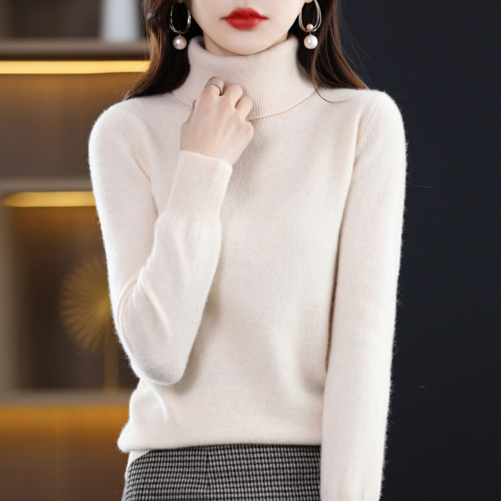 Lene | Cashmere Sweater Dame Rullekrave Strik