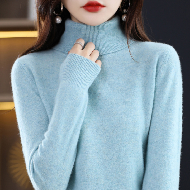 Lene | Cashmere Sweater Dame Rullekrave Strik