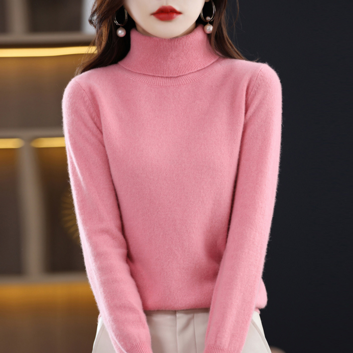 Lene | Cashmere Sweater Dame Rullekrave Strik