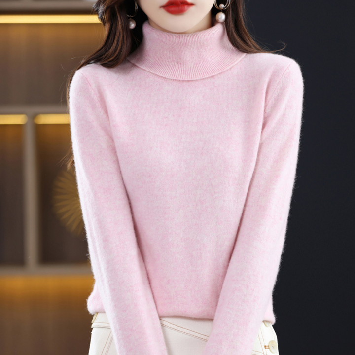 Lene | Cashmere Sweater Dame Rullekrave Strik