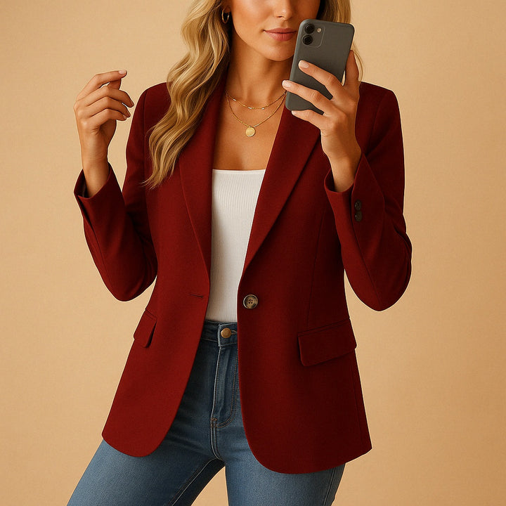 Liv | Blazer Dame Enkeltknappet Klassisk Snit