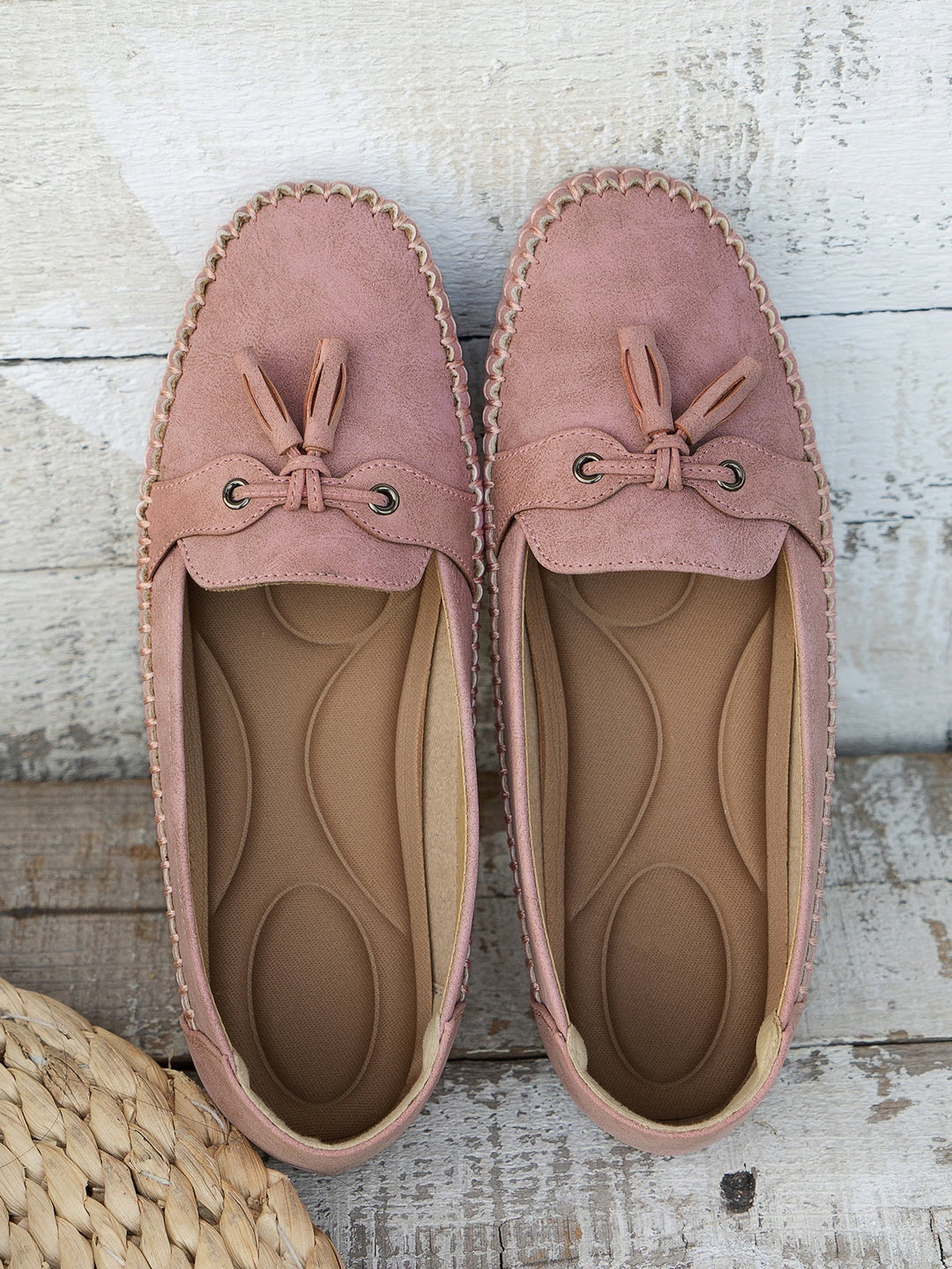 Louise | Loafers Sko Dame med Kvast Ruskind Flade