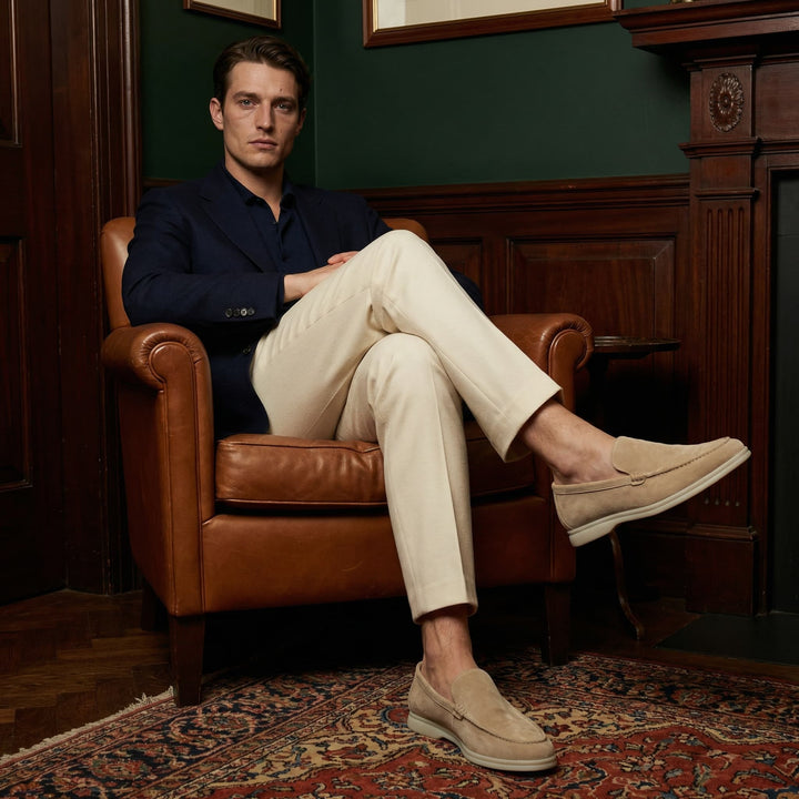 Mads | Loafers i Ruskind Herre Let Sål Slip-on