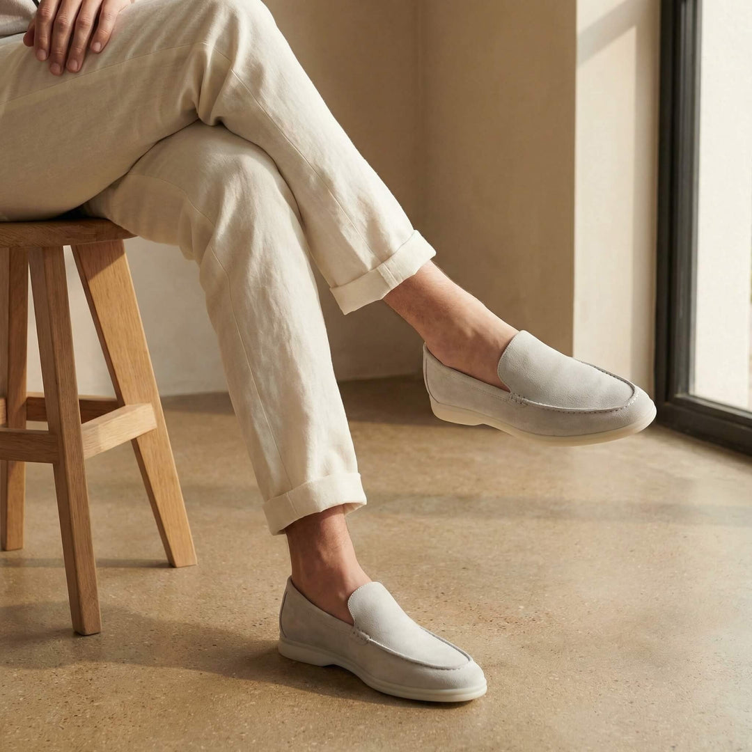 Mads | Loafers i Ruskind Herre Let Sål Slip-on
