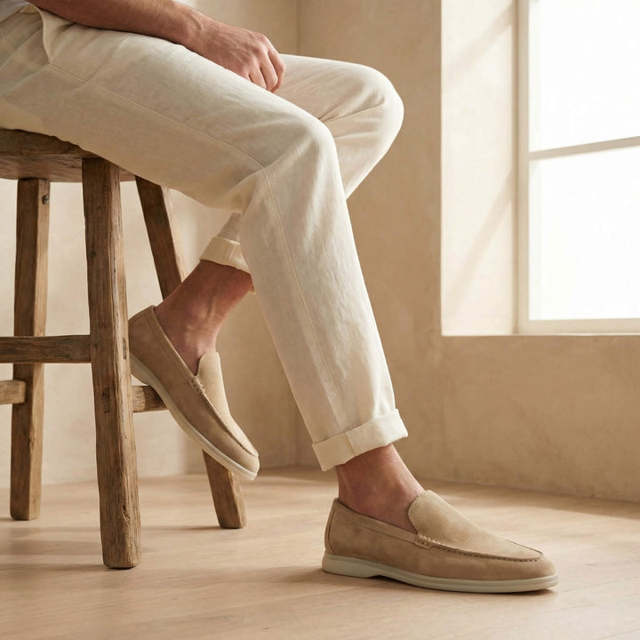 Mads | Loafers i Ruskind Herre Let Sål Slip-on