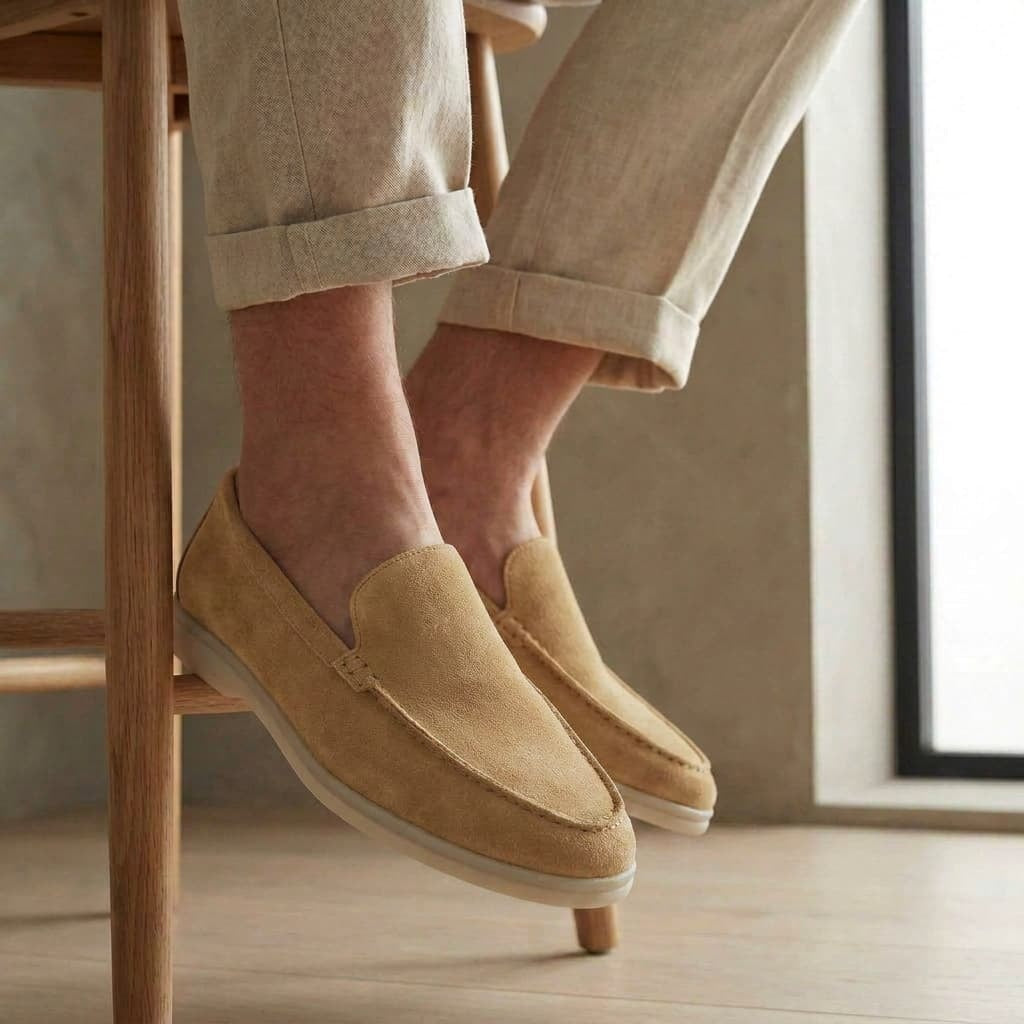Mads | Loafers i Ruskind Herre Let Sål Slip-on