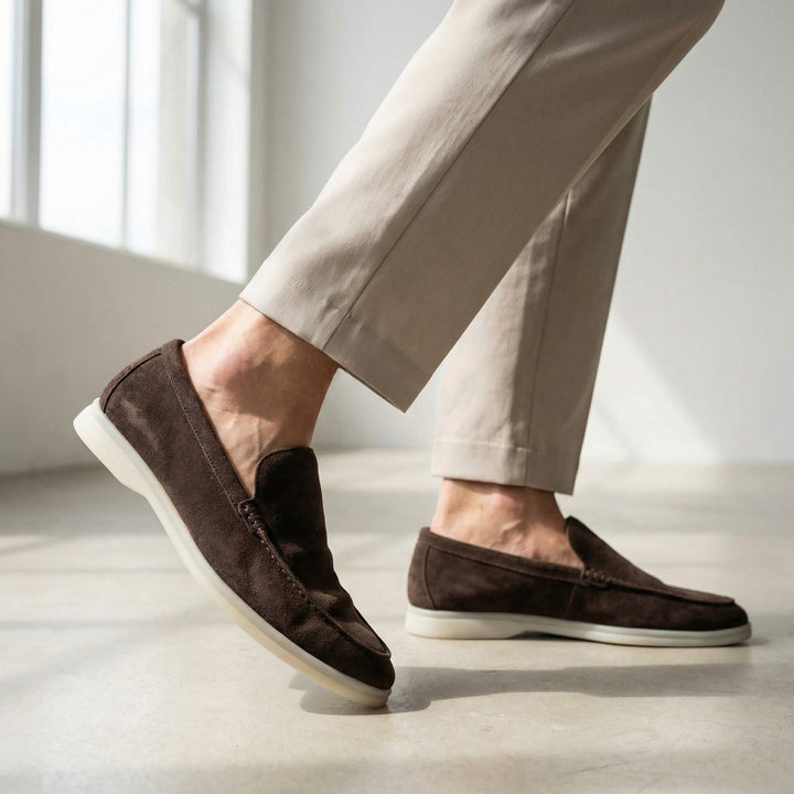 Mads | Loafers i Ruskind Herre Let Sål Slip-on