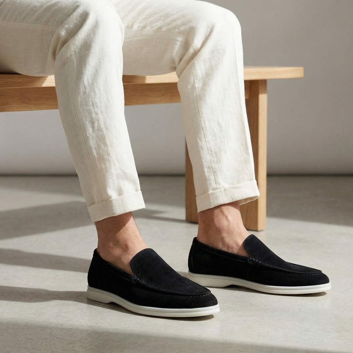 Mads | Loafers i Ruskind Herre Let Sål Slip-on