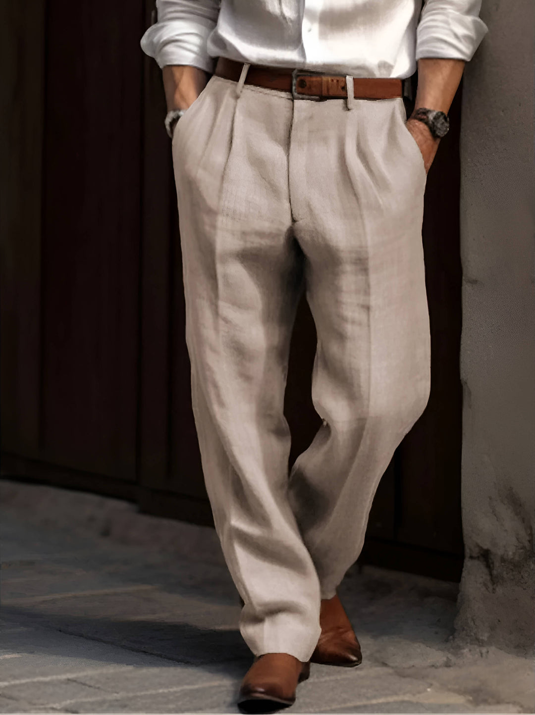 Magnus | Plisserede Bukser Herre Chinos Regular Fit