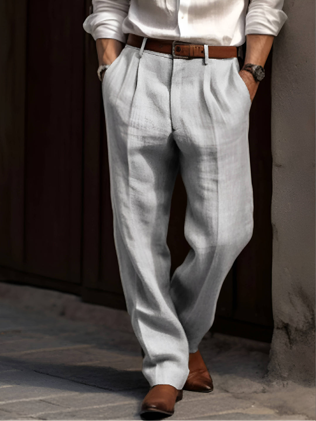 Magnus | Plisserede Bukser Herre Chinos Regular Fit