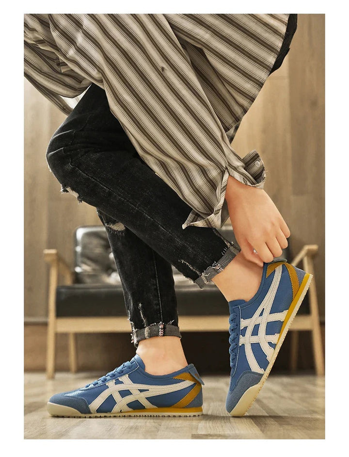 Magnus | Sneakers Herre Retro Runner Ruskind Snørebånd