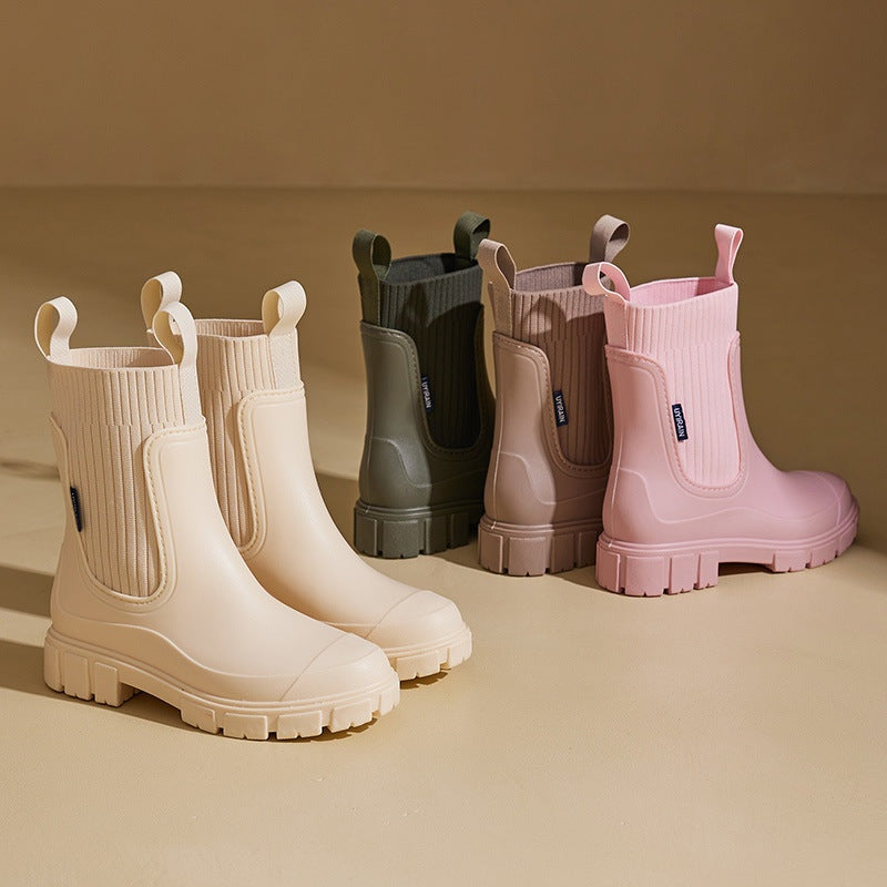 Maja | Ankelstøvler Dame Vandtætte Chelsea Boots Chunky Sål