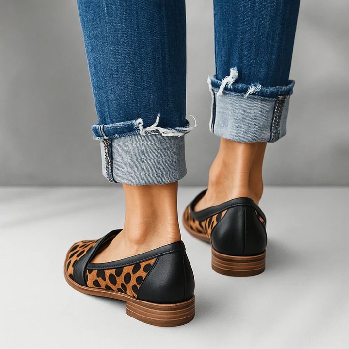 Mathilde | Loafer Sko i Ruskind Dame Oxford Flade