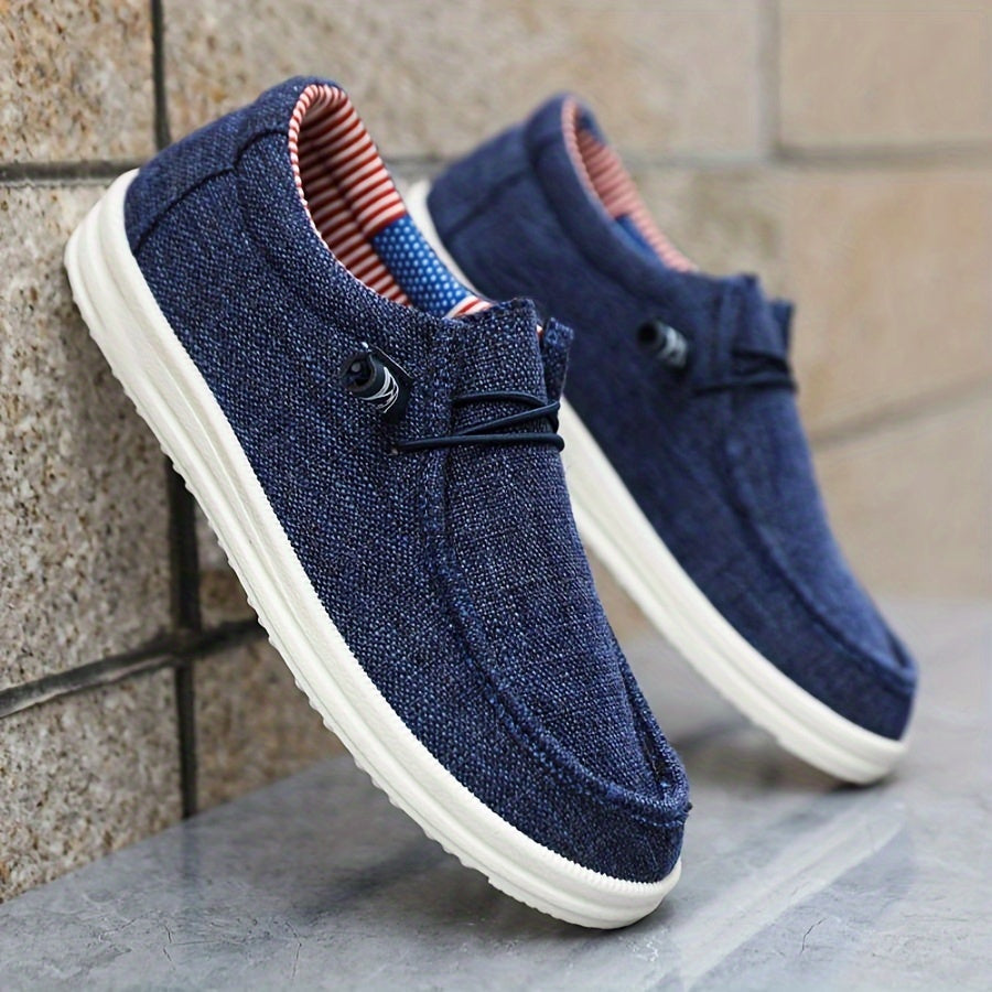 Mikkel | Loafers Herre Canvas Slip-on Elastisk Snøring