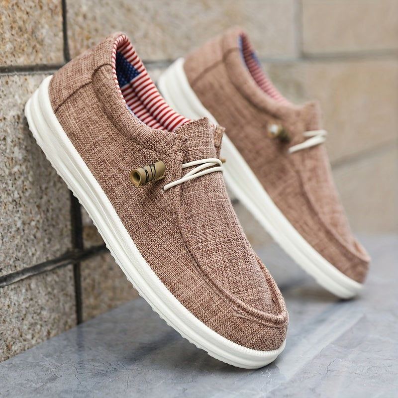 Mikkel | Loafers Herre Canvas Slip-on Elastisk Snøring