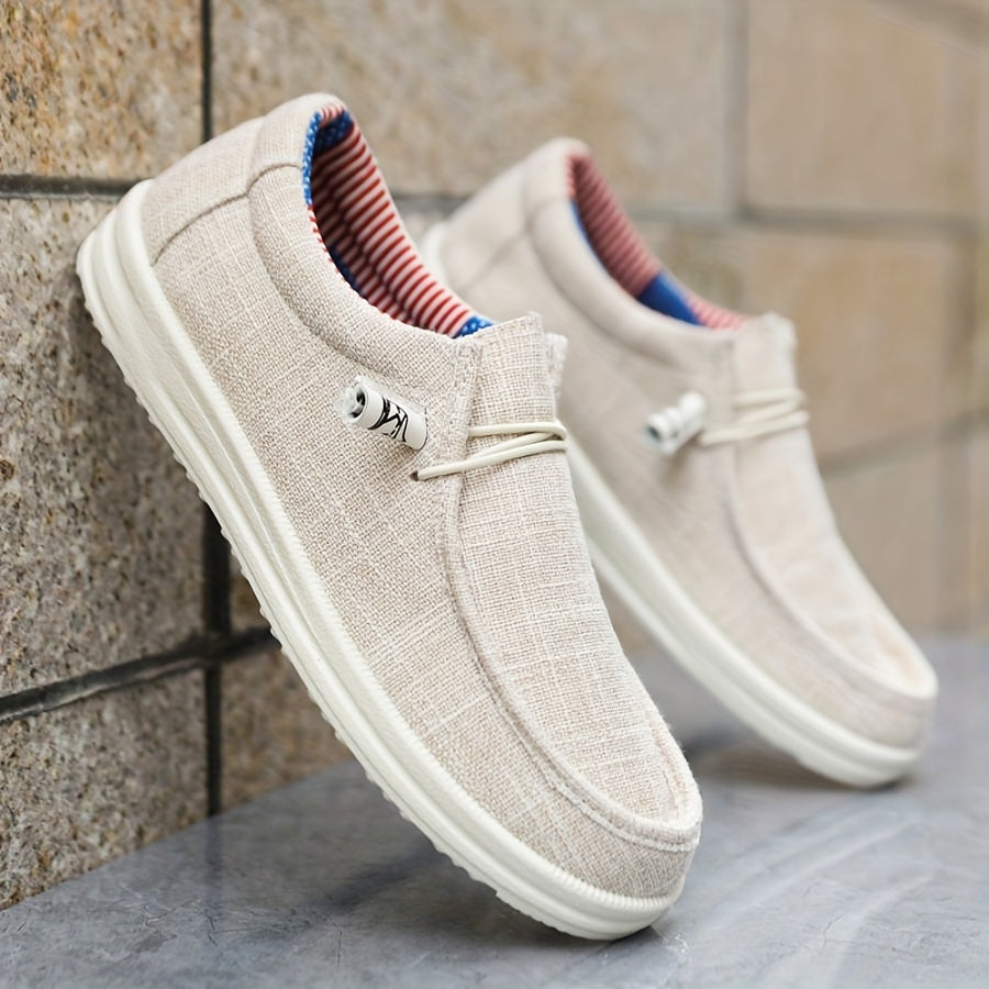 Mikkel | Loafers Herre Canvas Slip-on Elastisk Snøring