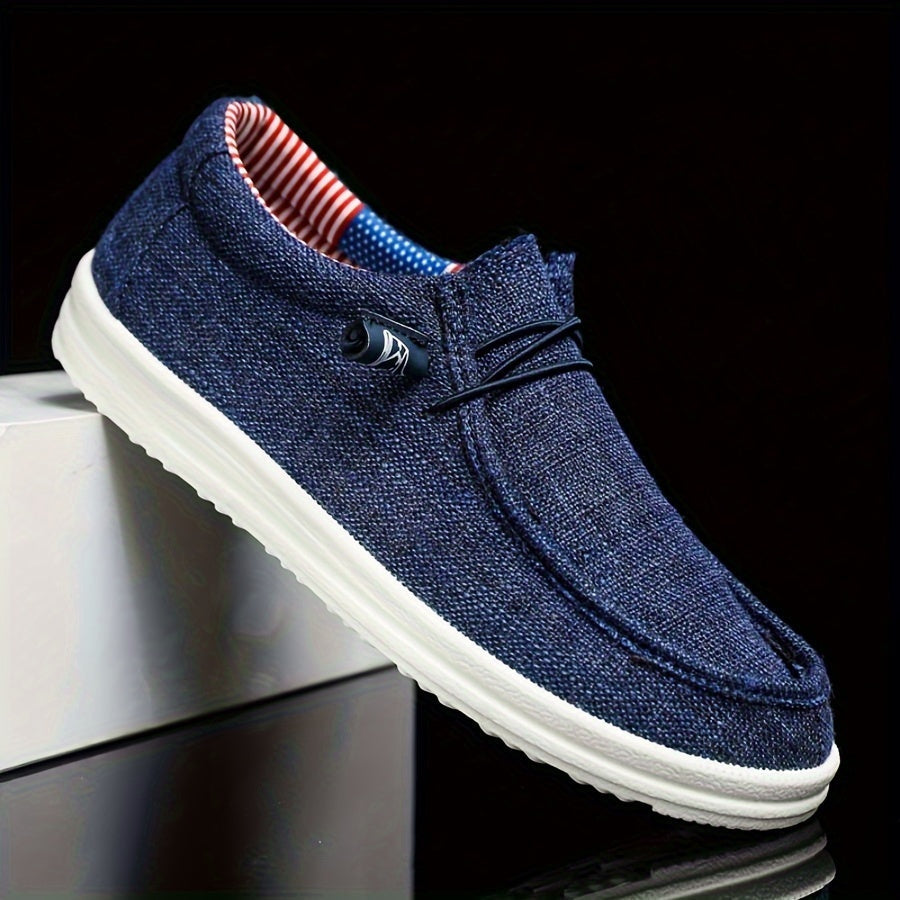 Mikkel | Loafers Herre Canvas Slip-on Elastisk Snøring