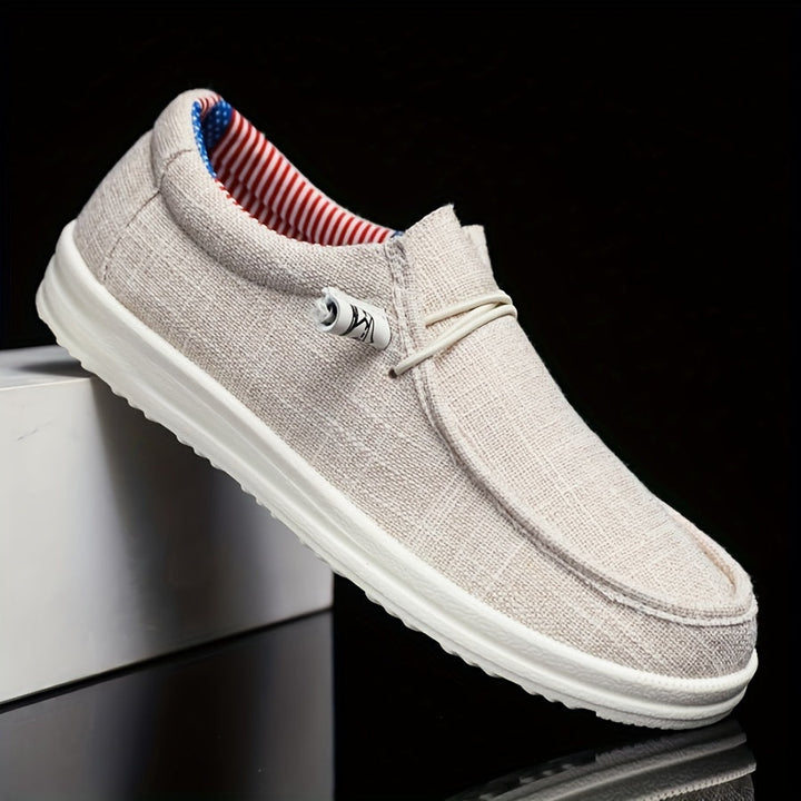 Mikkel | Loafers Herre Canvas Slip-on Elastisk Snøring