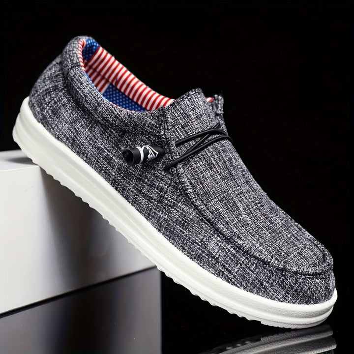 Mikkel | Loafers Herre Canvas Slip-on Elastisk Snøring