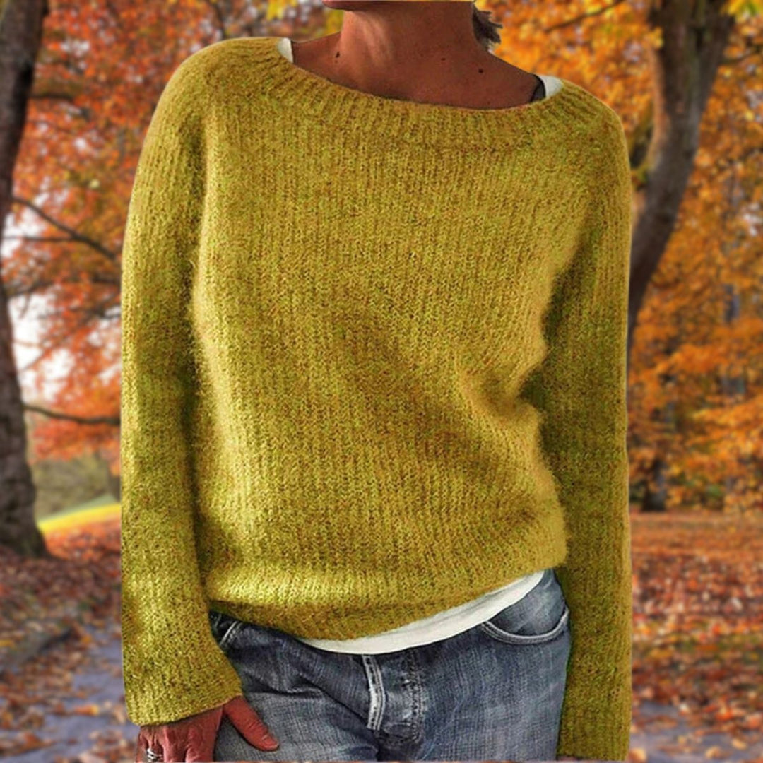 Mikkel | Sweater Dame Strik Rund Hals Langærmet