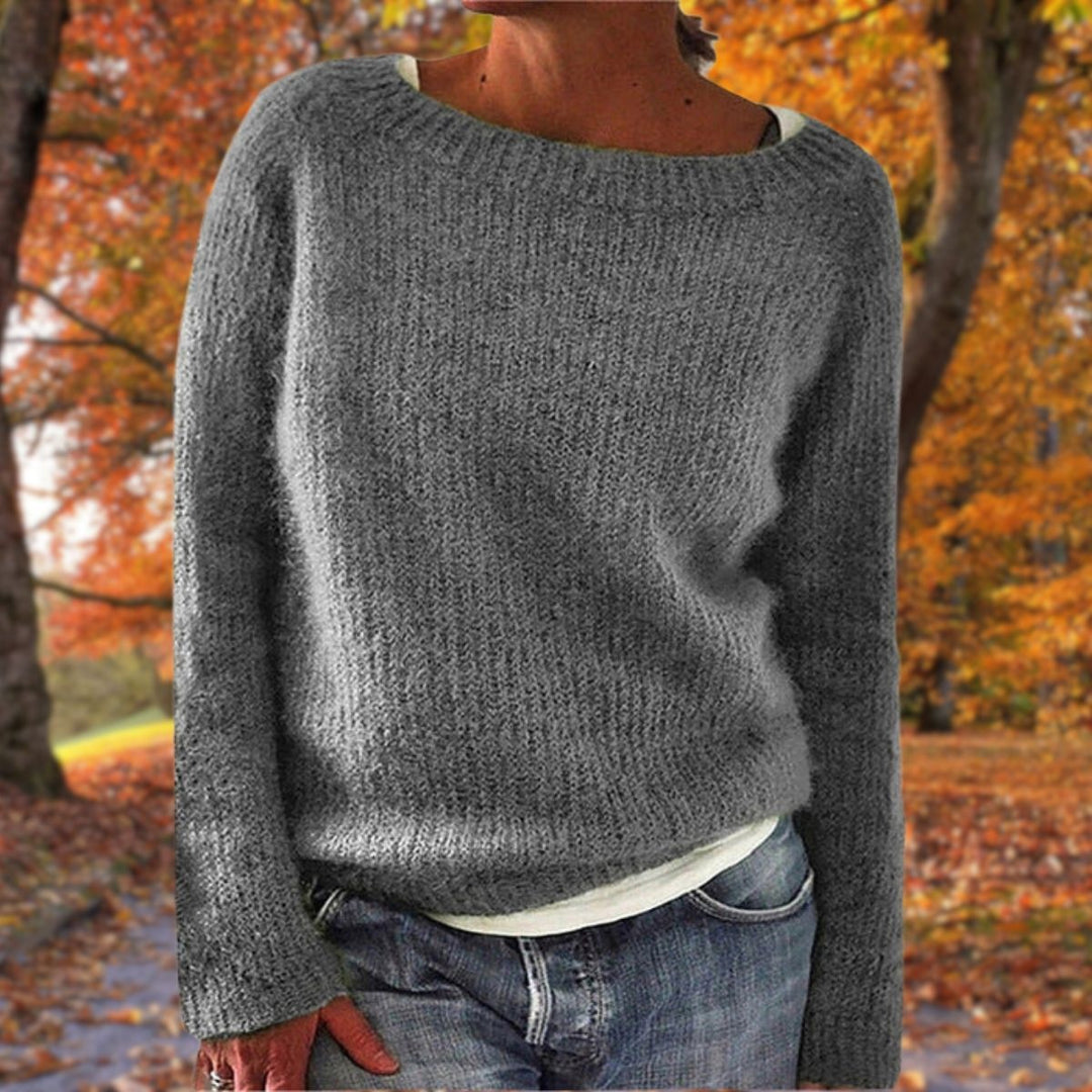 Mikkel | Sweater Dame Strik Rund Hals Langærmet