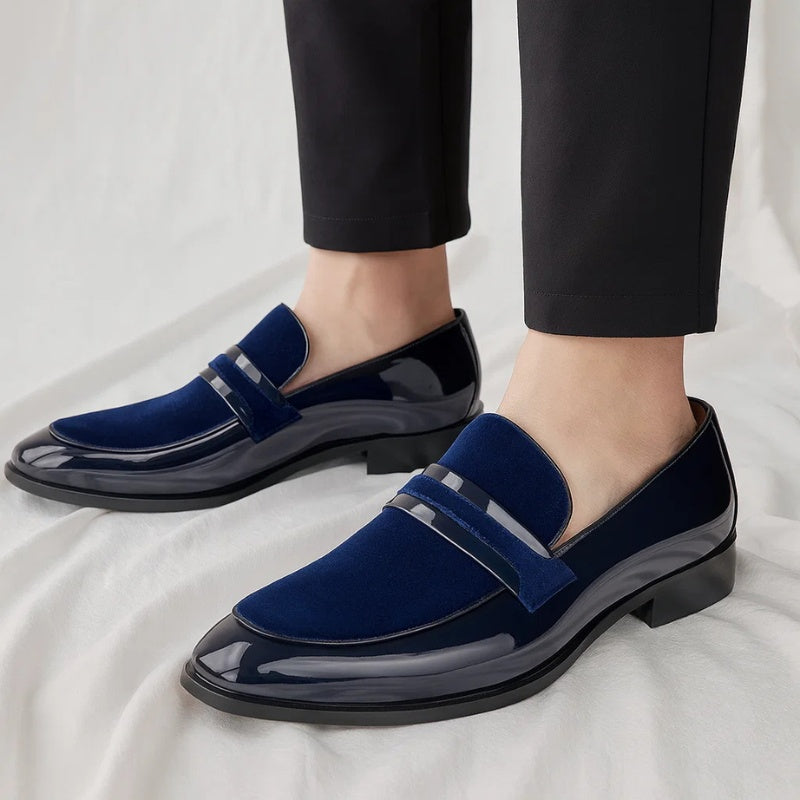 Morten | Penny Loafer Herre Lak Læder Ruskind