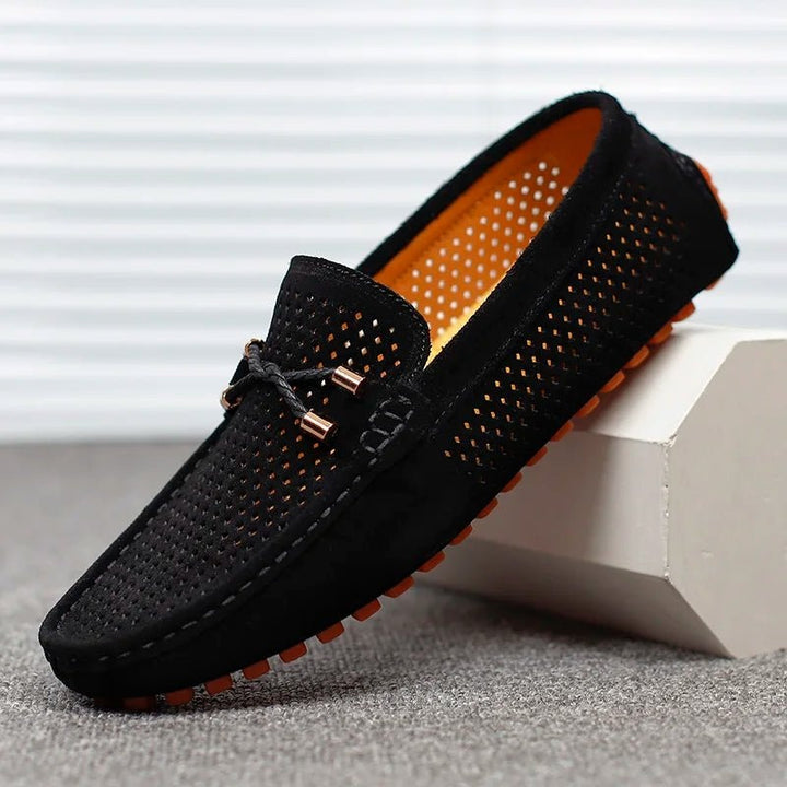 Niels | Ruskind Loafers Sko Herre Perforeret Slip-On