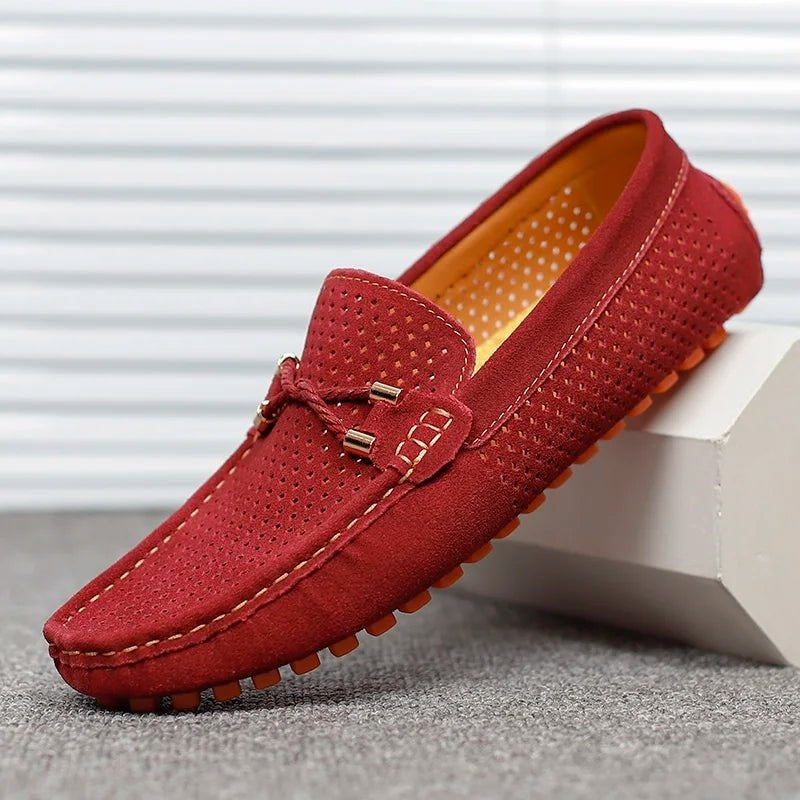Niels | Ruskind Loafers Sko Herre Perforeret Slip-On