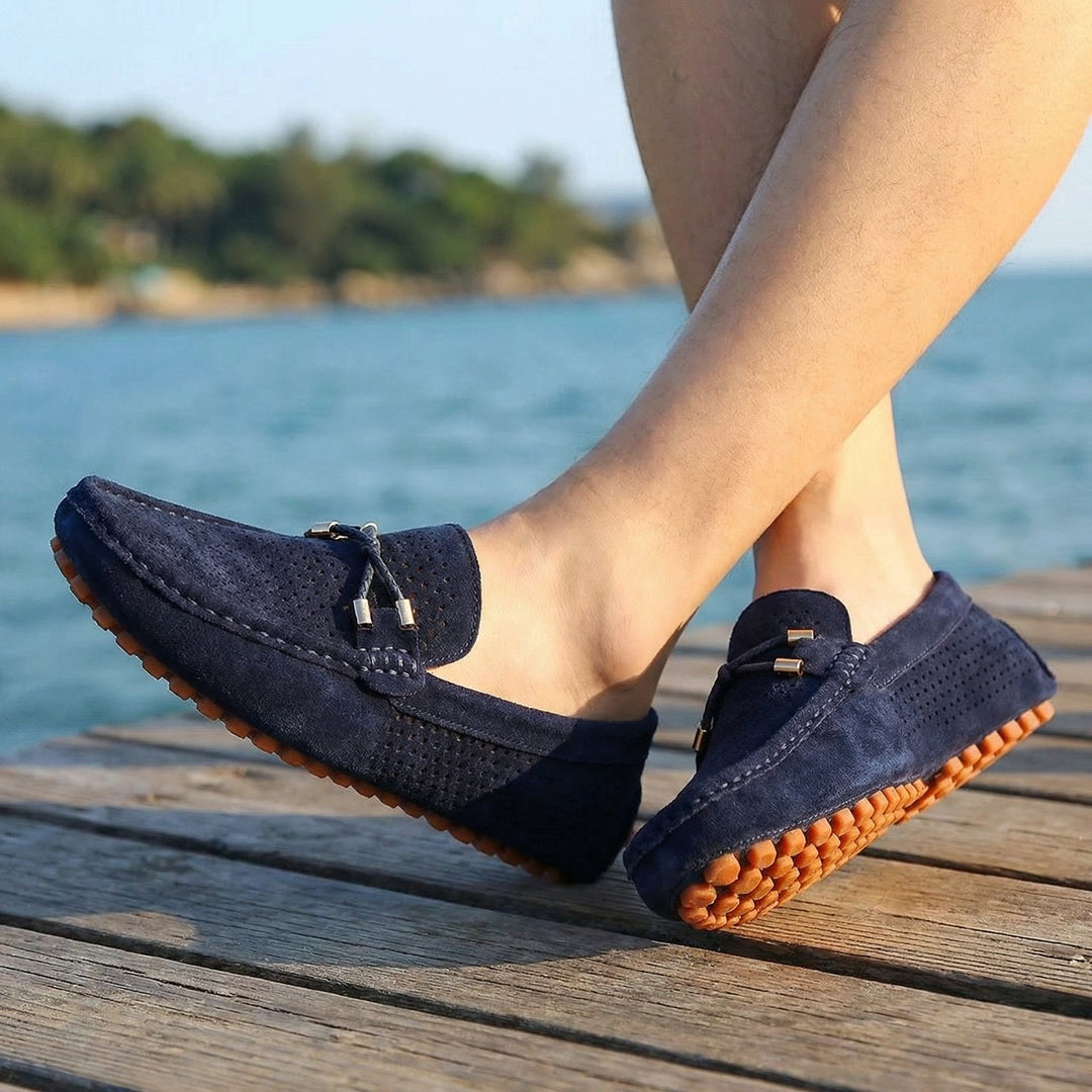 Niels | Ruskind Loafers Sko Herre Perforeret Slip-On