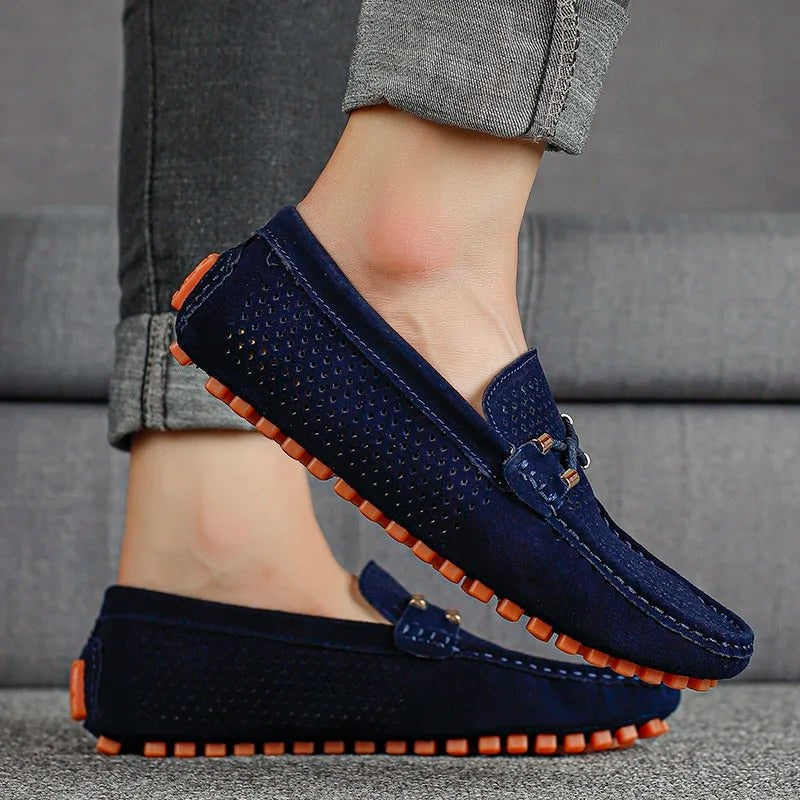 Niels | Ruskind Loafers Sko Herre Perforeret Slip-On