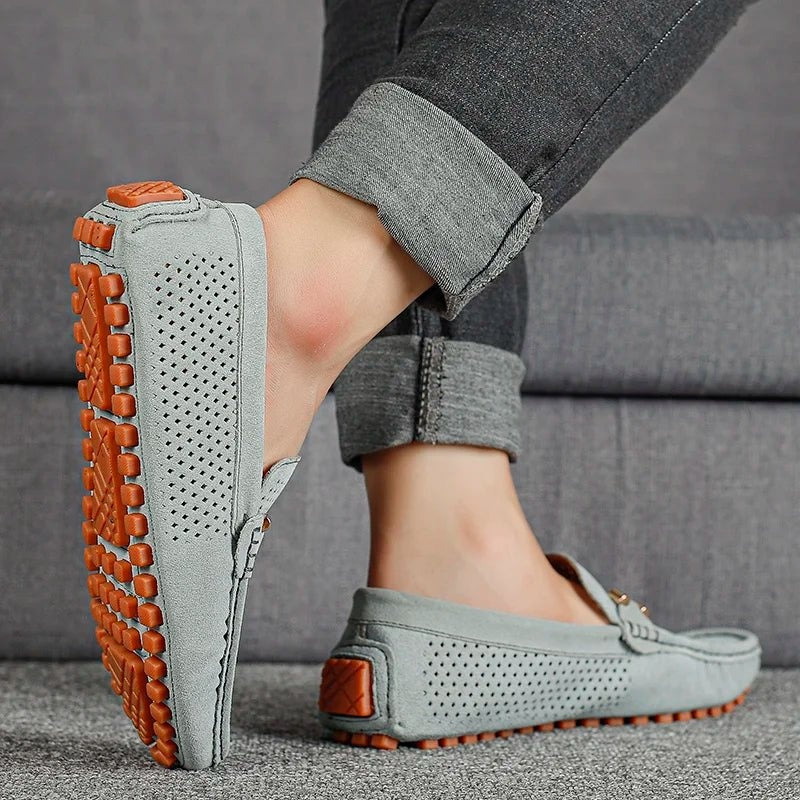 Niels | Ruskind Loafers Sko Herre Perforeret Slip-On