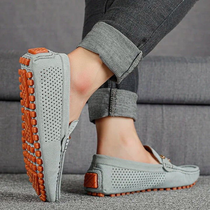 Niels | Ruskind Loafers Sko Herre Perforeret Slip-On