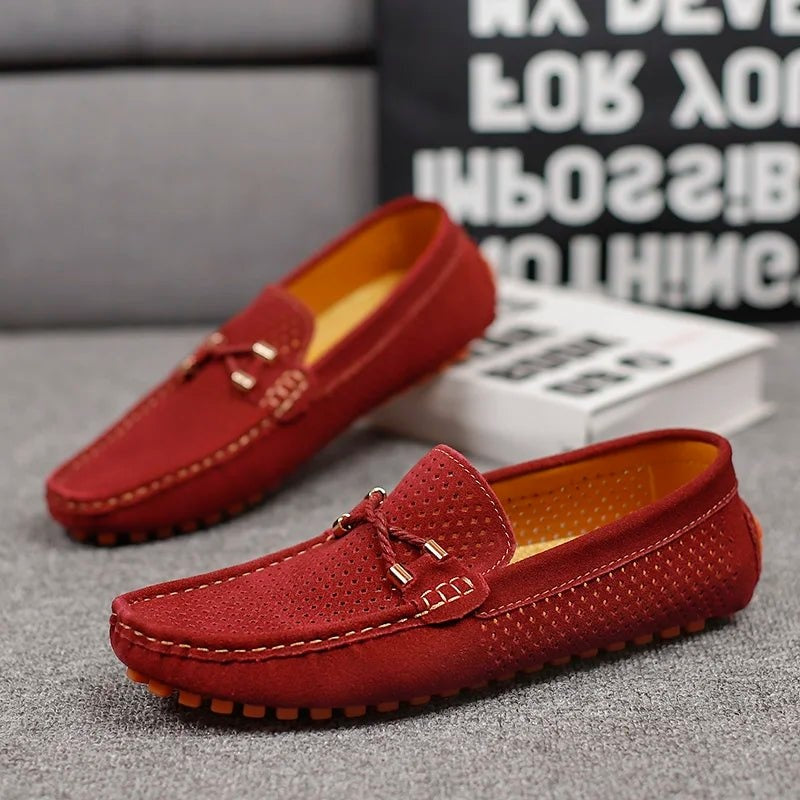Niels | Ruskind Loafers Sko Herre Perforeret Slip-On